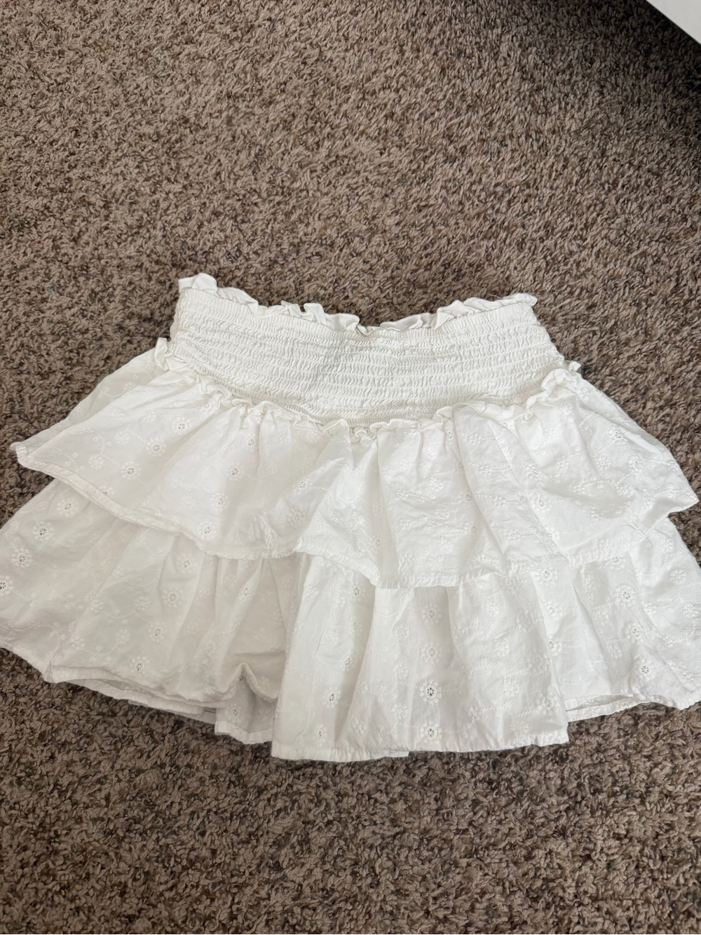 White Tiered Eyelet Ruffle Skirt - Target
